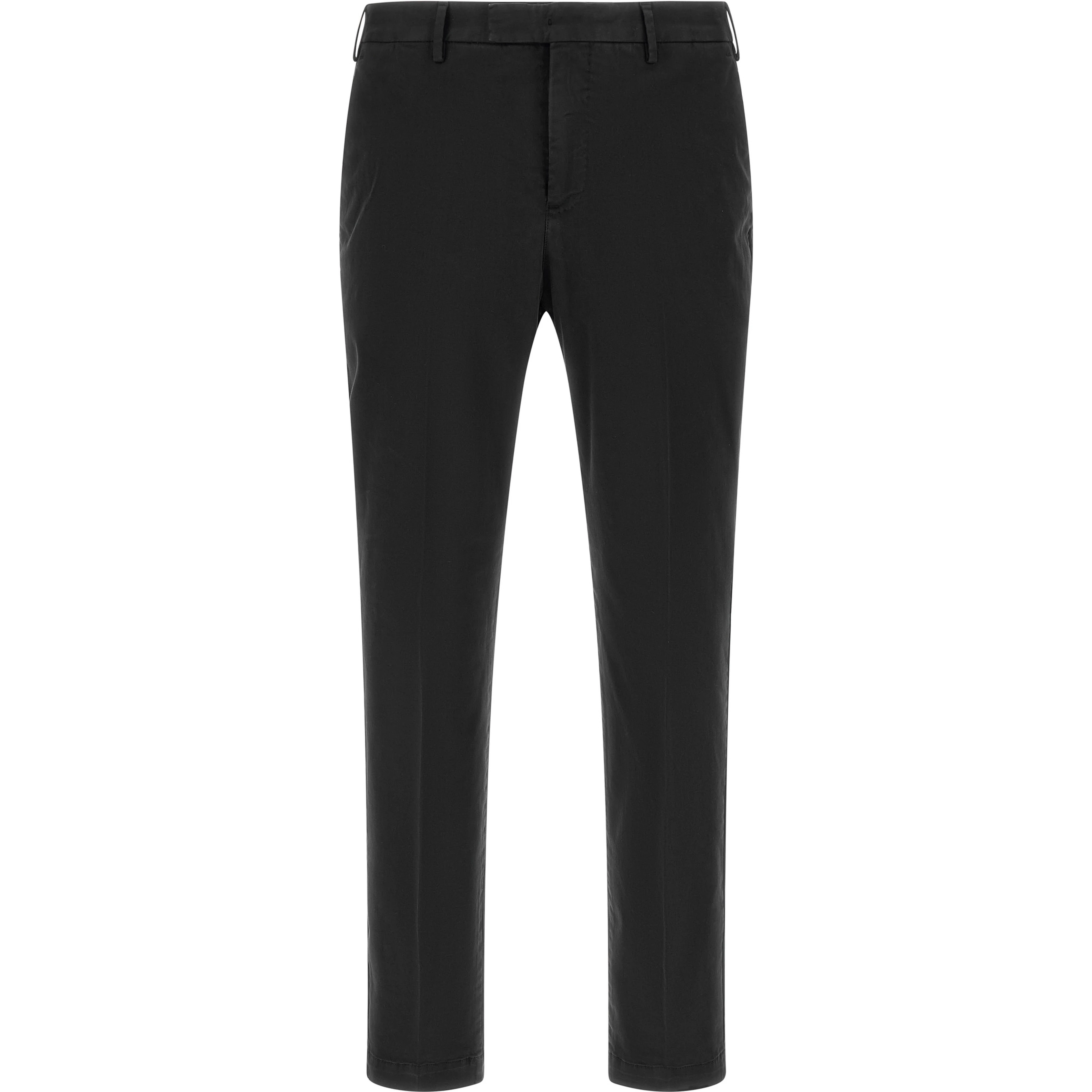 Black Cotton Casual Pants