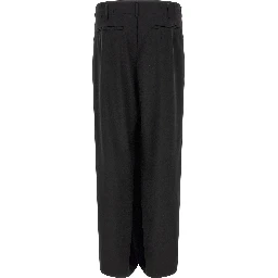 Black Virgin Wool Dress Pants