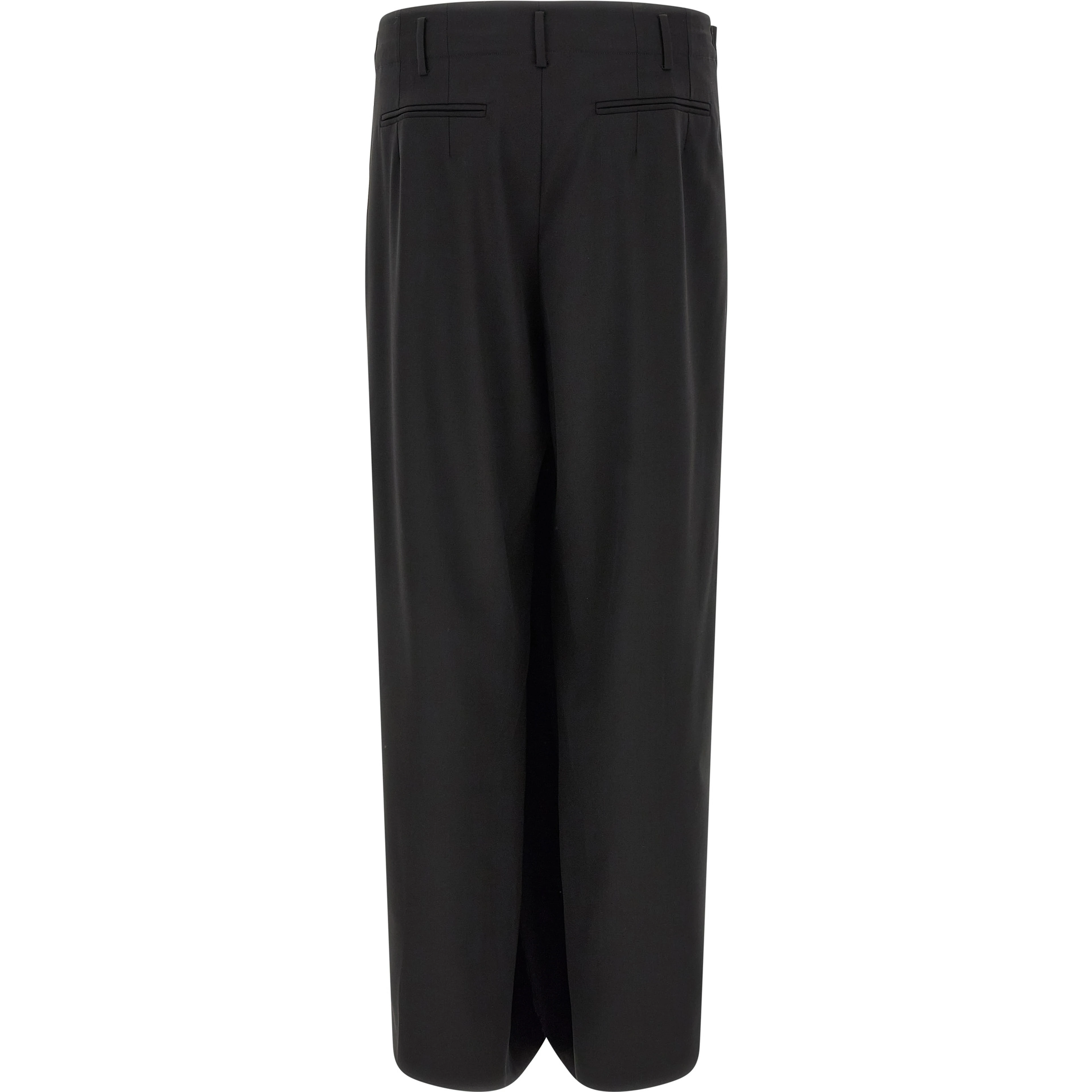 Black Virgin Wool Dress Pants