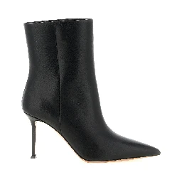 Black Calfskin Ankle Boots