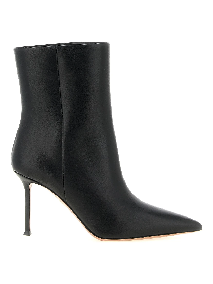 Black Calfskin Ankle Boots