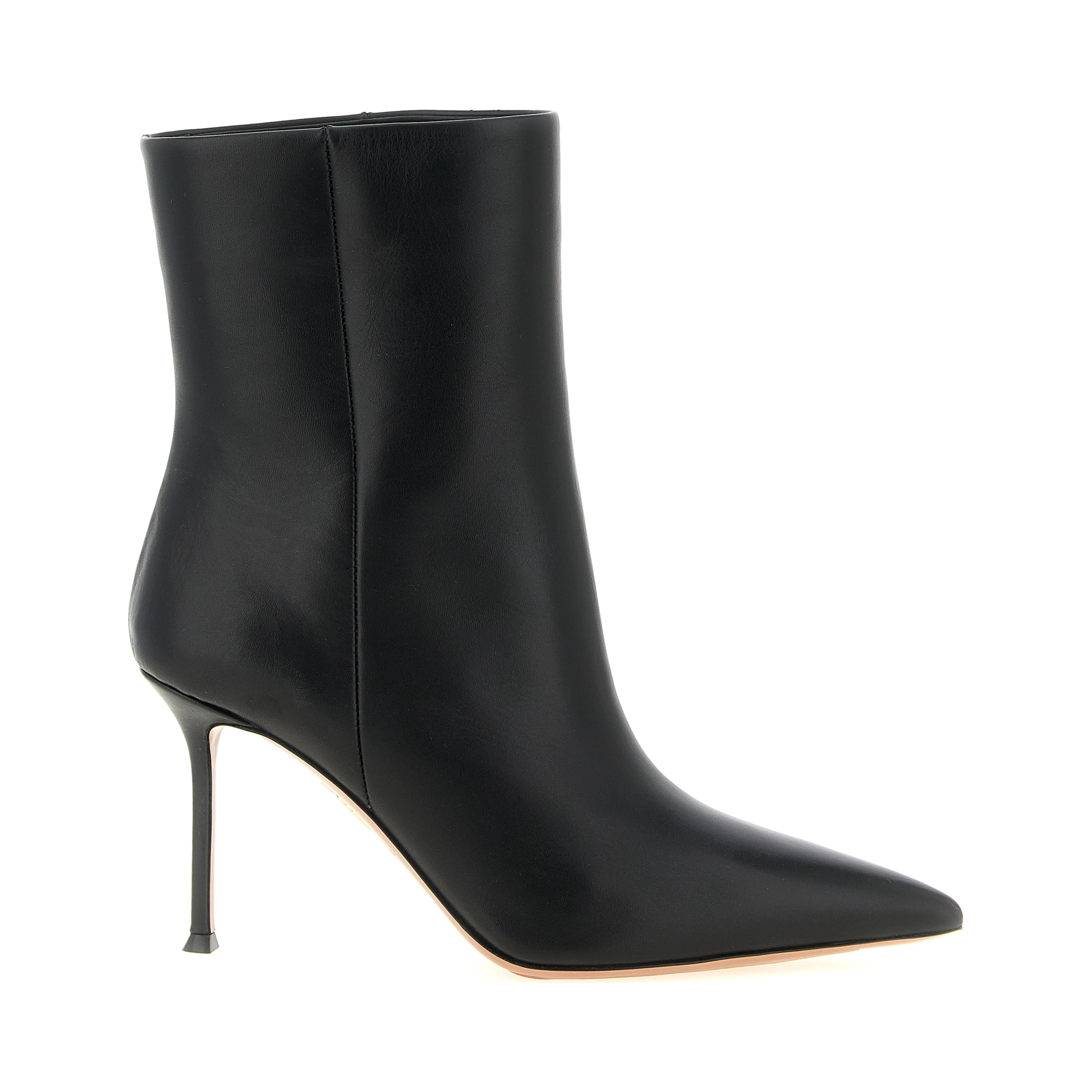 Black Calfskin Ankle Boots