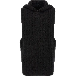 Black Cashmere Sleeveles Sweater