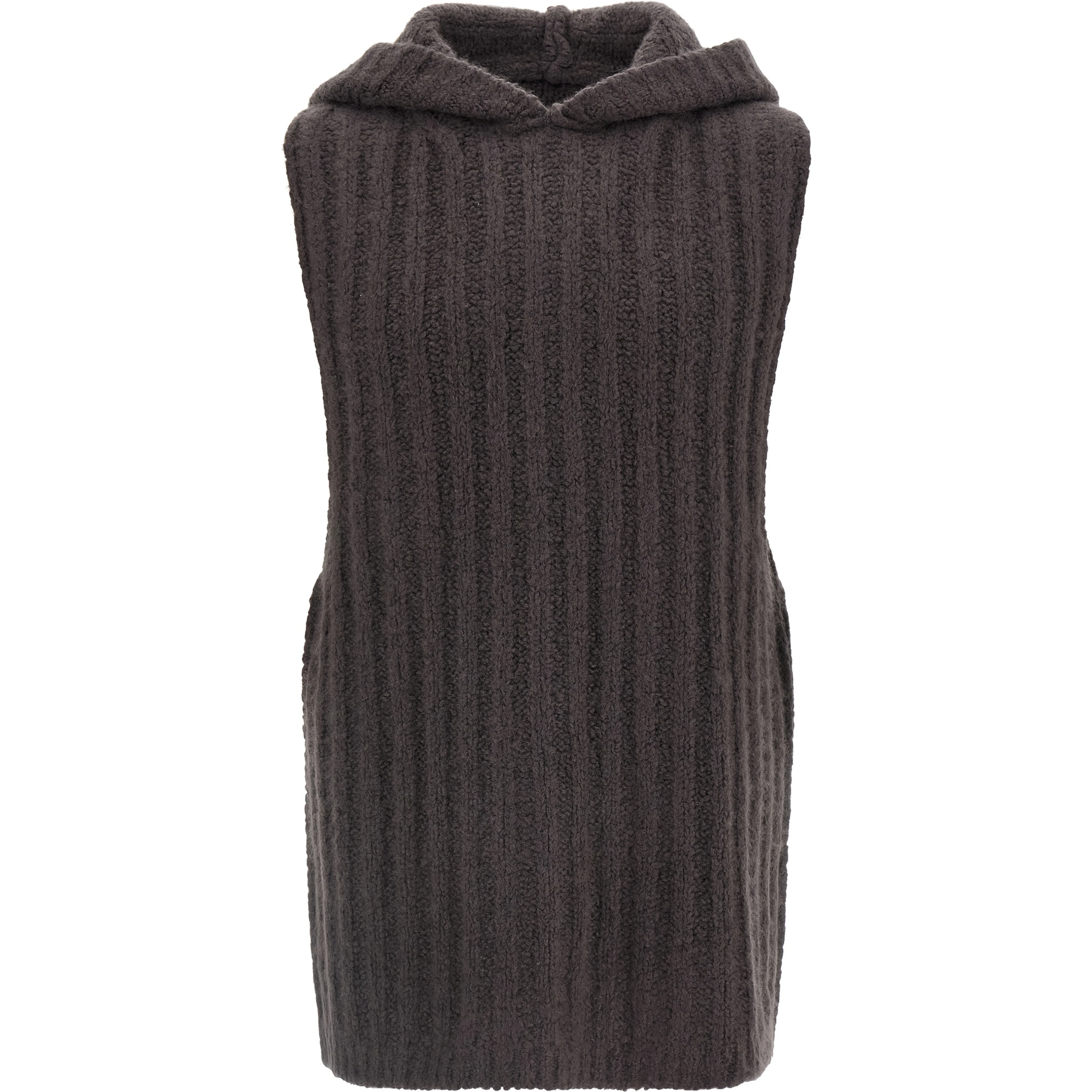 Gray Cashmere Sleeveles Sweater
