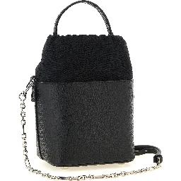 Black Calfskin Shoulder Bag