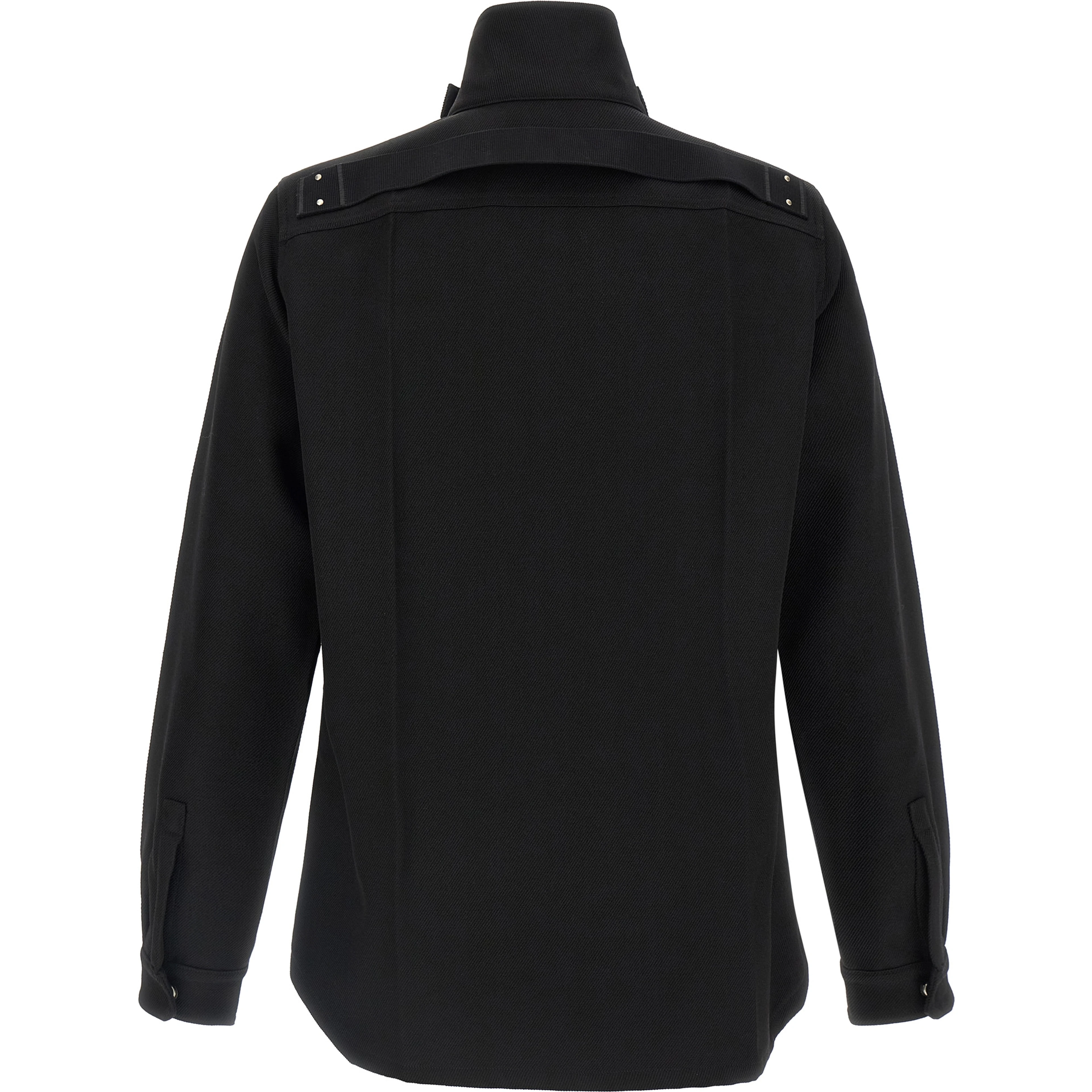 Black Cotton Full-Length Jacket