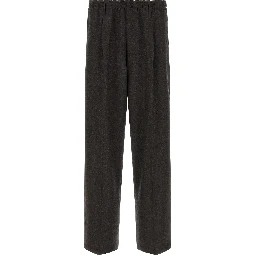 Brown Virgin Wool Dress Pants