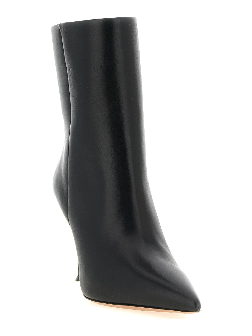 Black Calfskin Ankle Boots