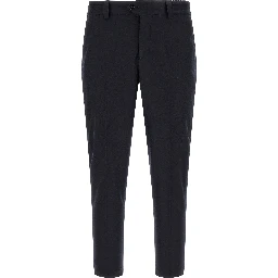 Black Virgin Wool Casual Pants