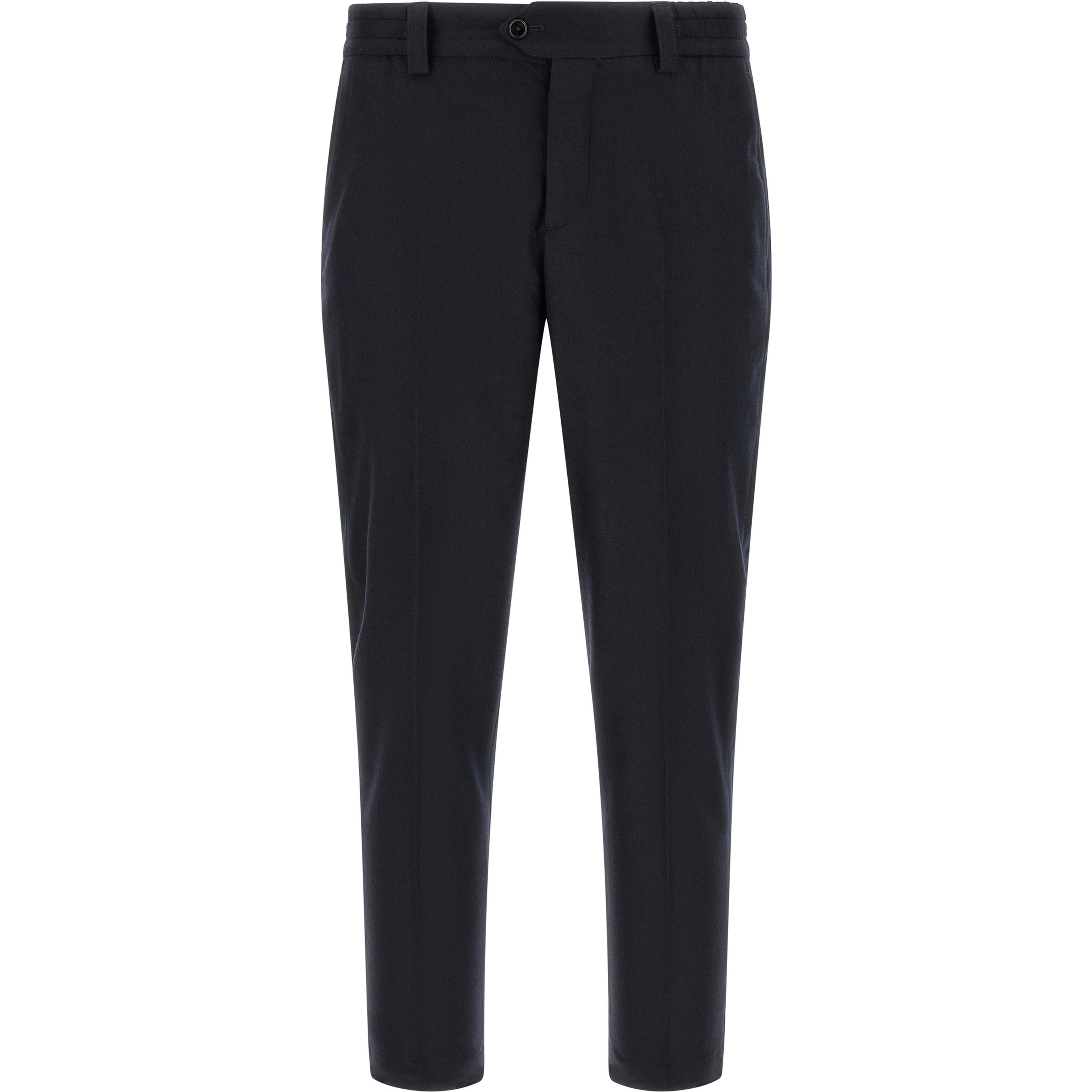 Black Virgin Wool Casual Pants
