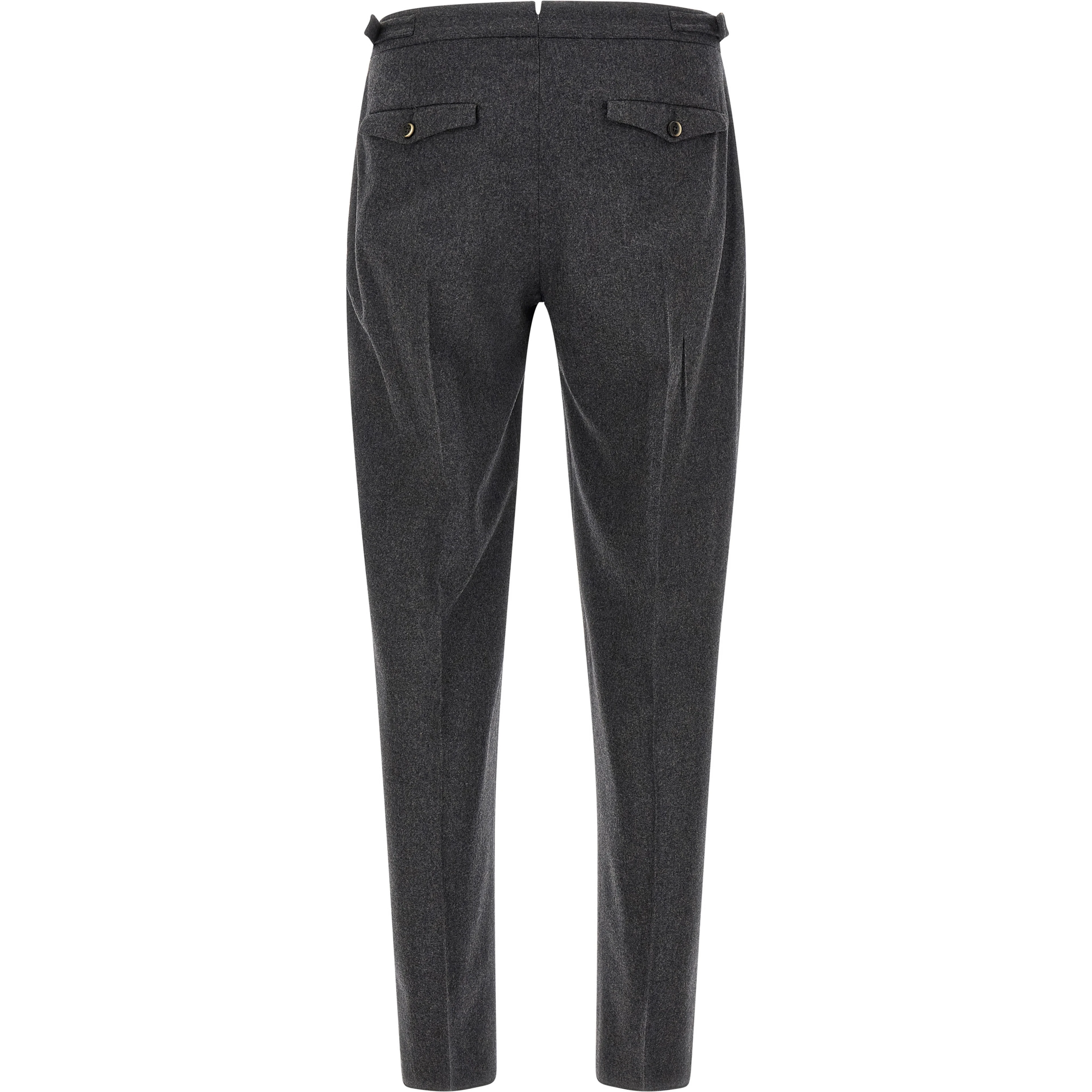 Gray Virgin Wool Dress Pants