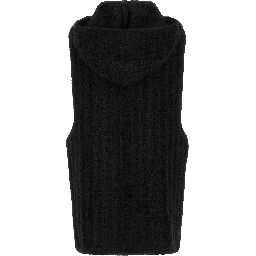 Black Cashmere Sleeveles Sweater