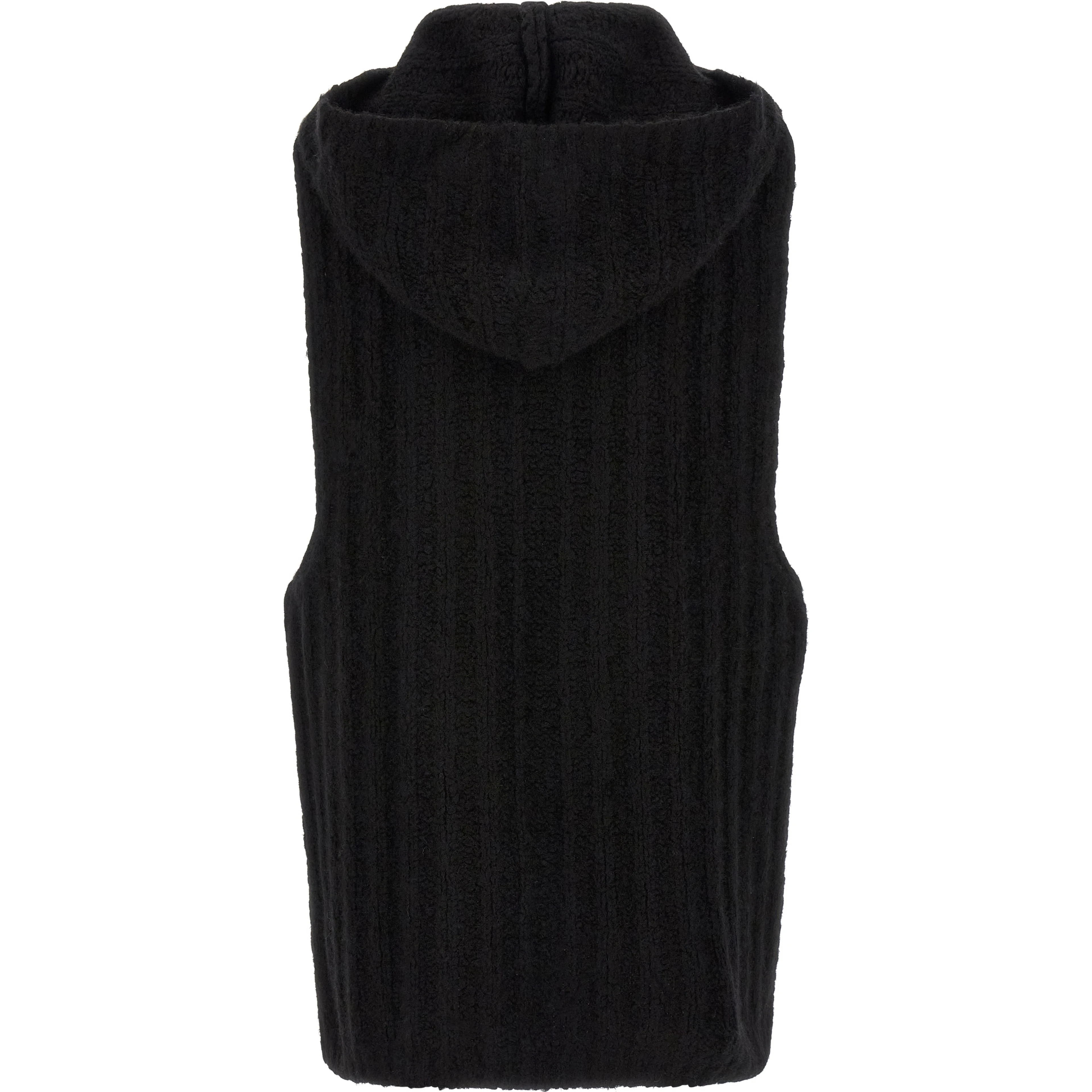 Black Cashmere Sleeveles Sweater
