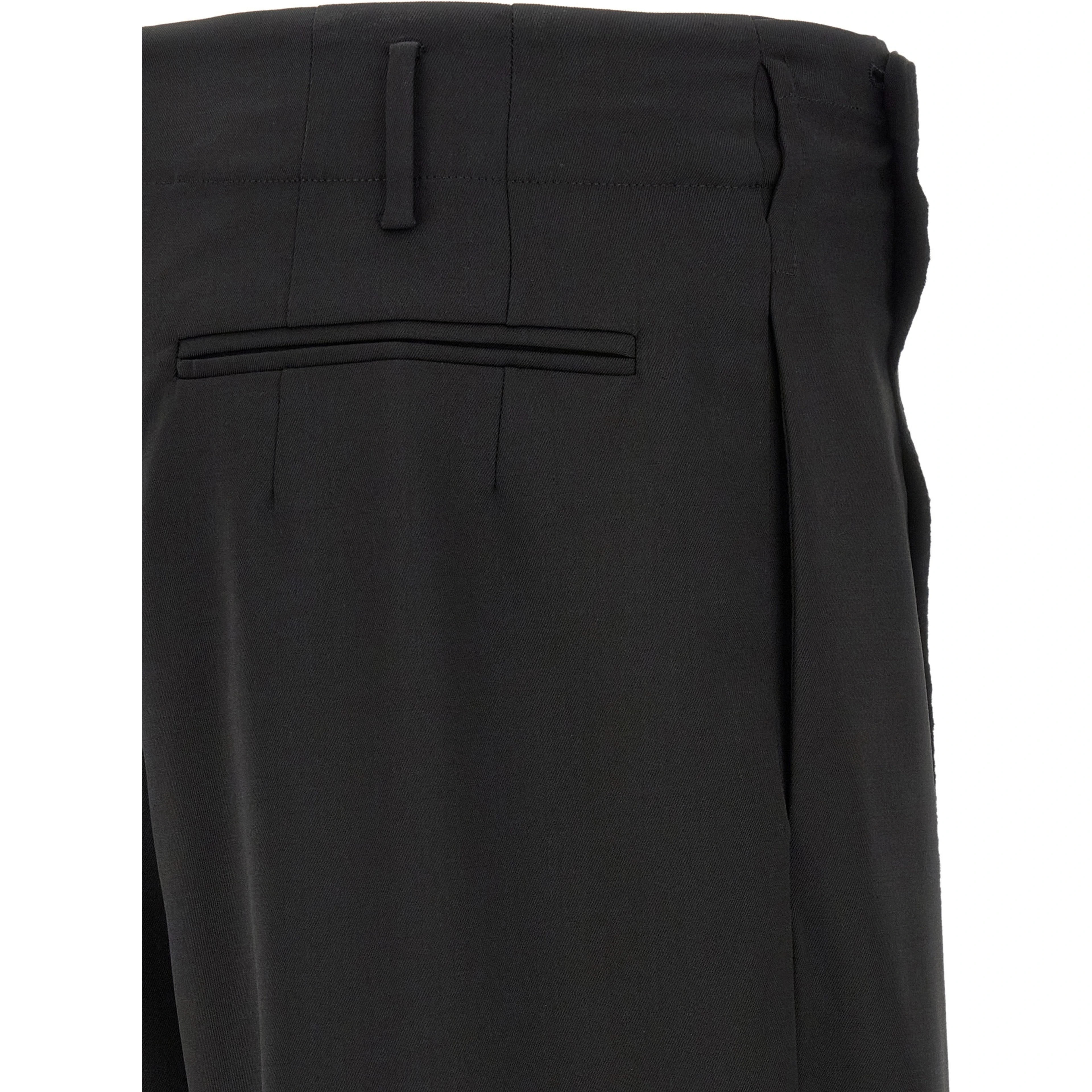 Black Virgin Wool Dress Pants