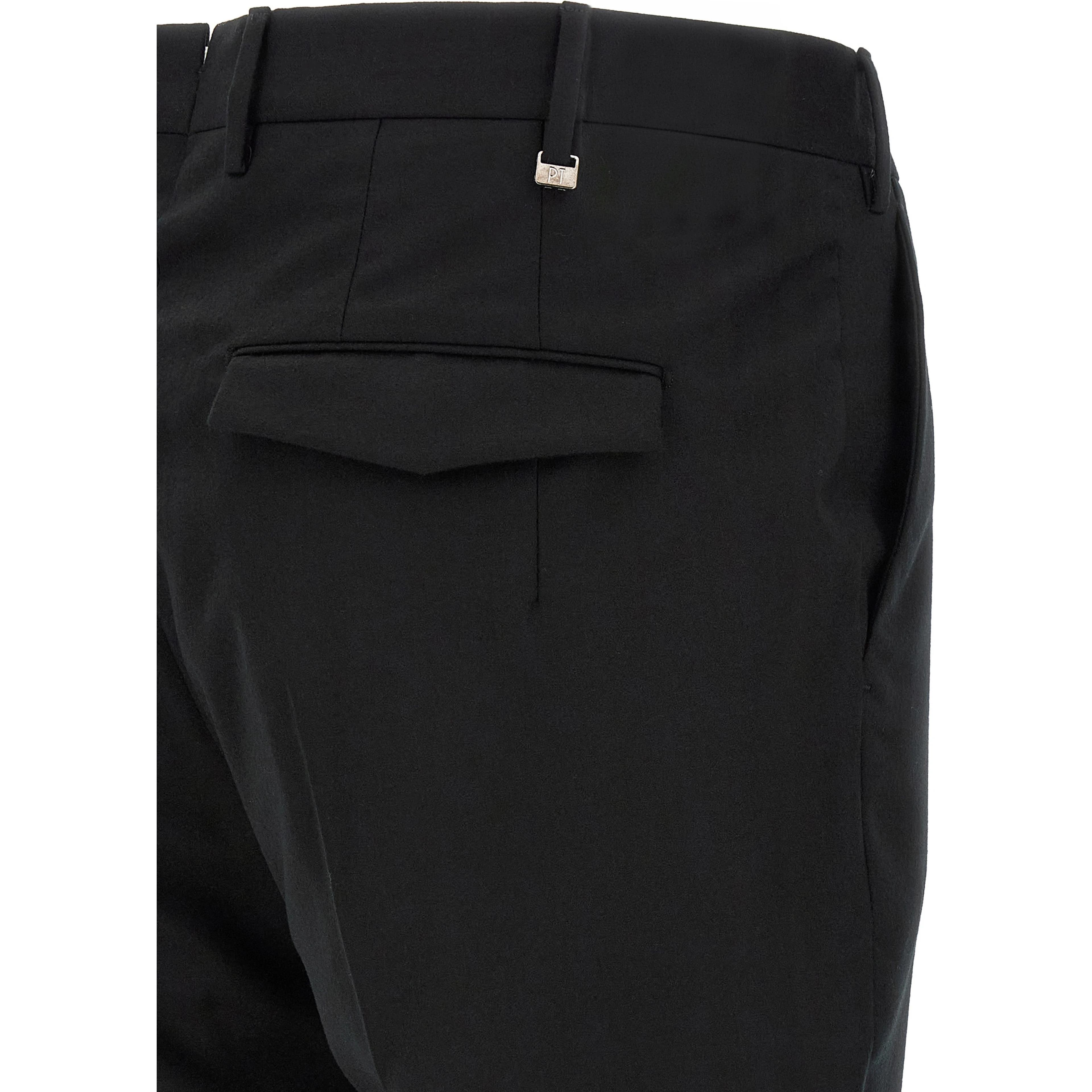 Black Virgin Wool Dress Pants