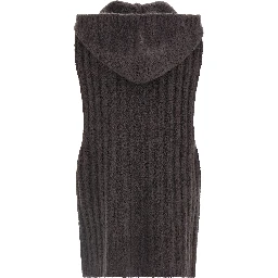 Gray Cashmere Sleeveles Sweater