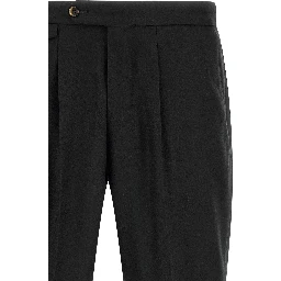Black Virgin Wool Dress Pants