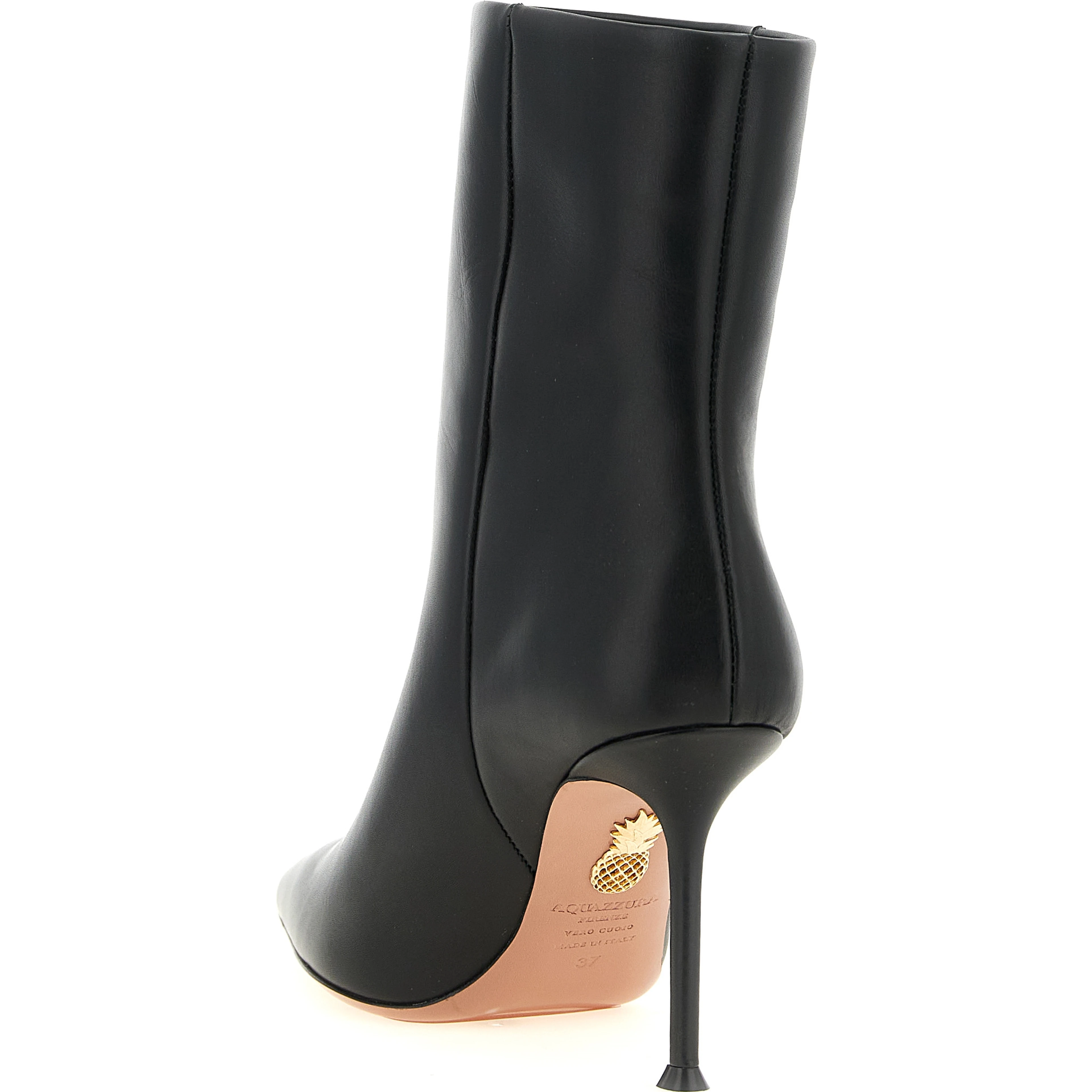 Black Calfskin Ankle Boots