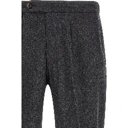 Gray Virgin Wool Dress Pants