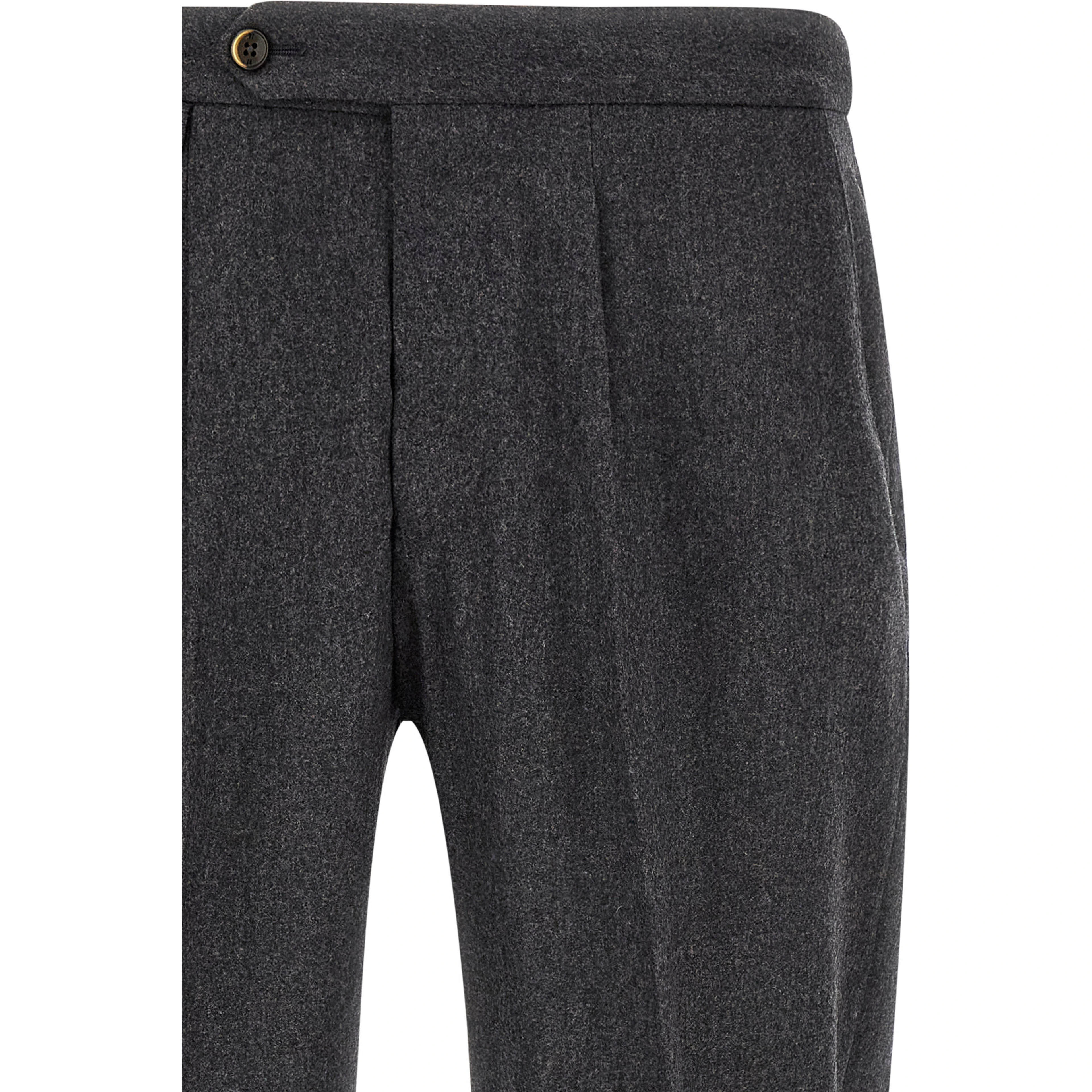 Gray Virgin Wool Dress Pants