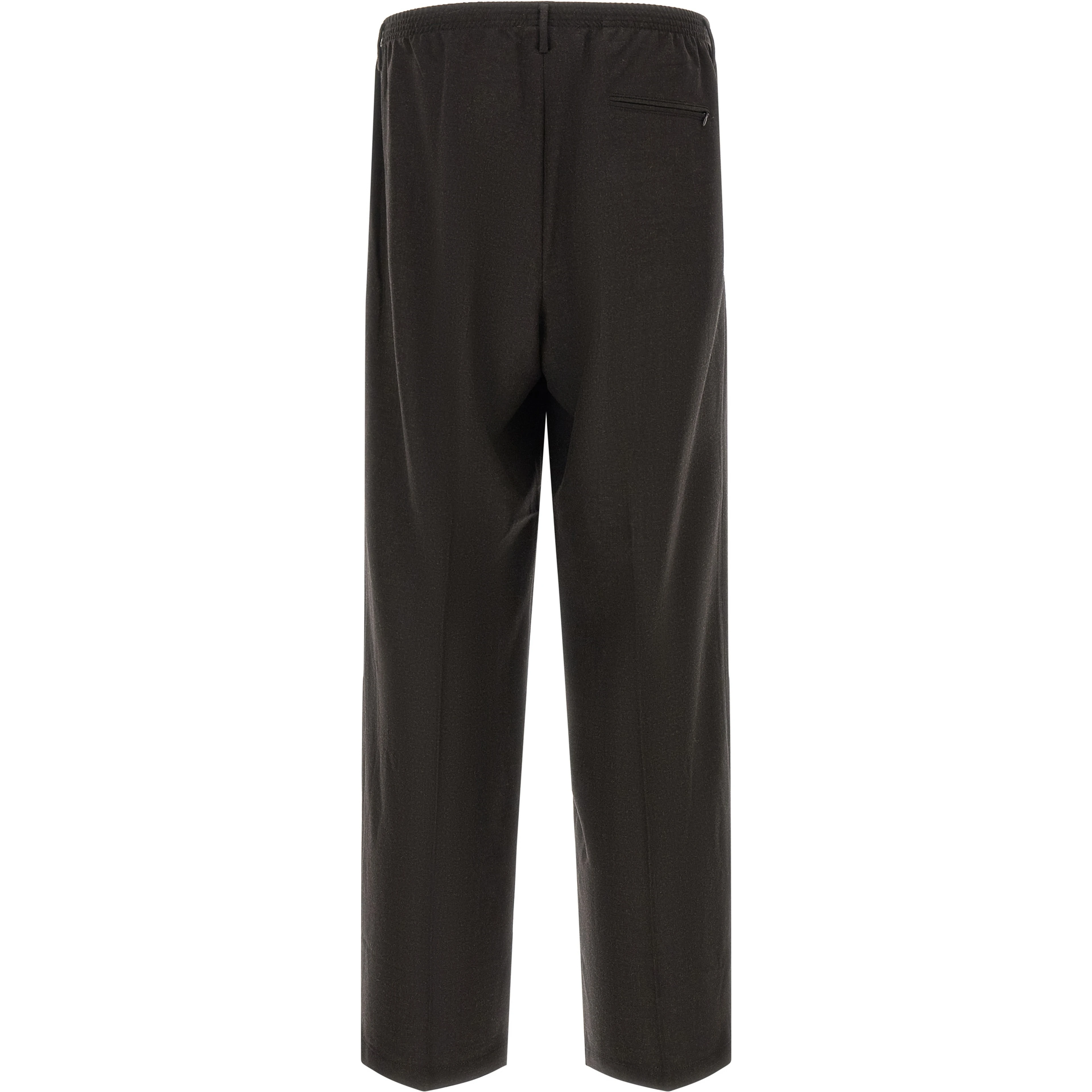 Brown Virgin Wool Dress Pants