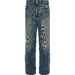 Blue Cotton Relaxed Fit Jeans