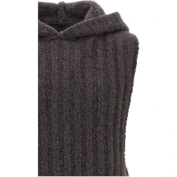 Gray Cashmere Sleeveles Sweater