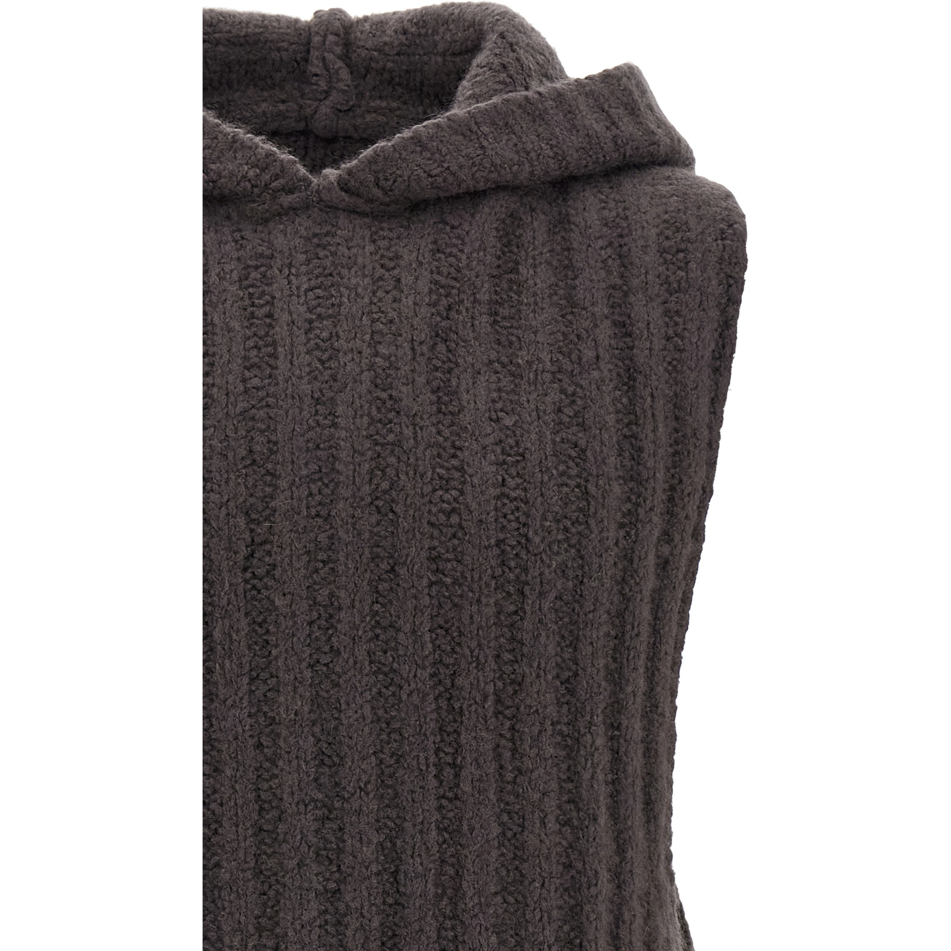 Gray Cashmere Sleeveles Sweater