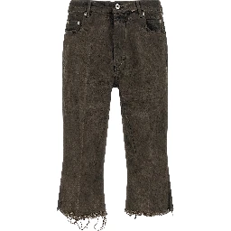 Gray Cotton Bermuda Shorts