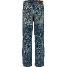 Blue Cotton Relaxed Fit Jeans