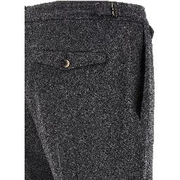 Gray Virgin Wool Dress Pants