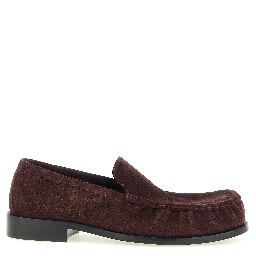 Bordeaux Calfskin Slip-On Loafers
