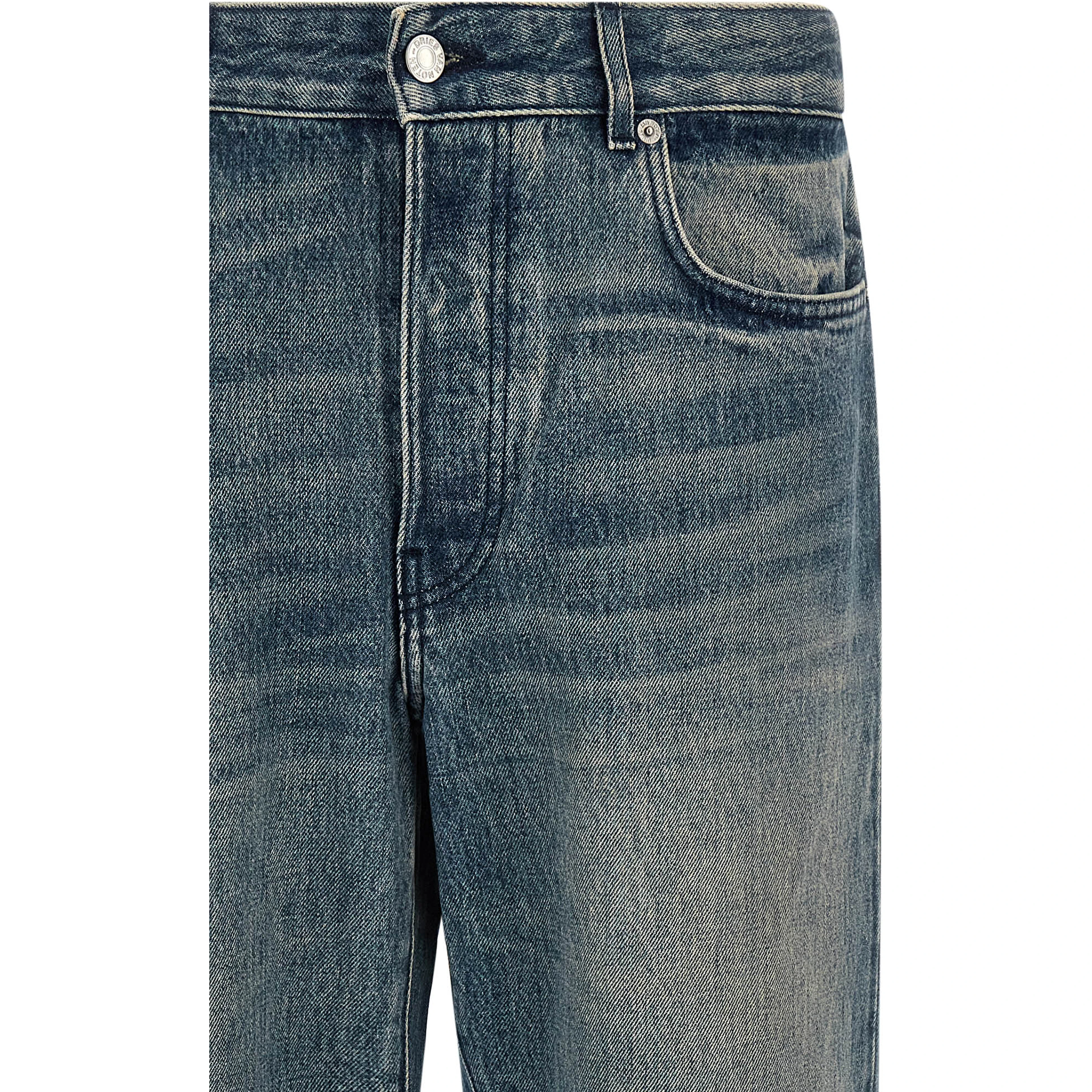 Blue Cotton Relaxed Fit Jeans