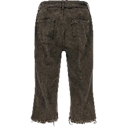 Gray Cotton Bermuda Shorts