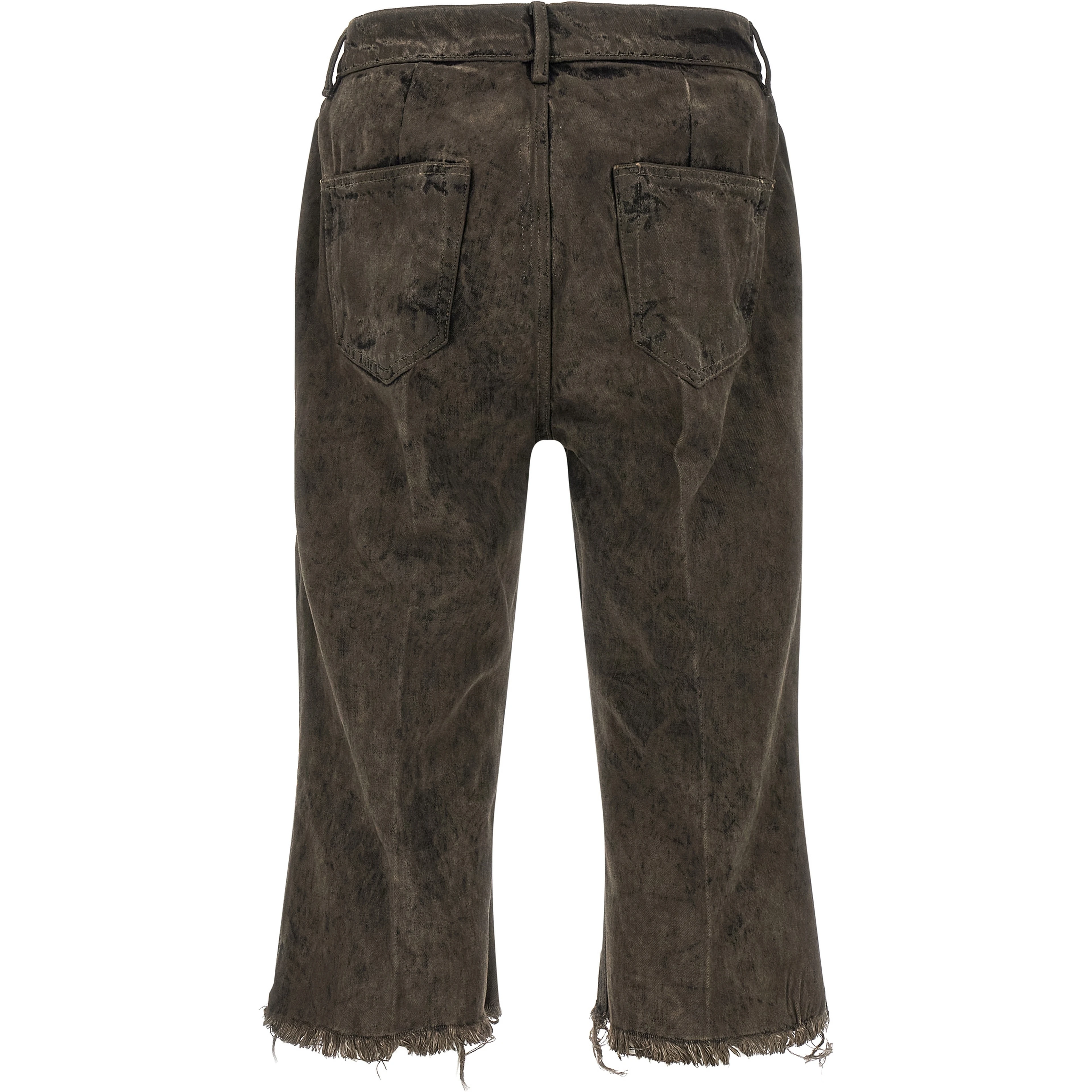 Gray Cotton Bermuda Shorts