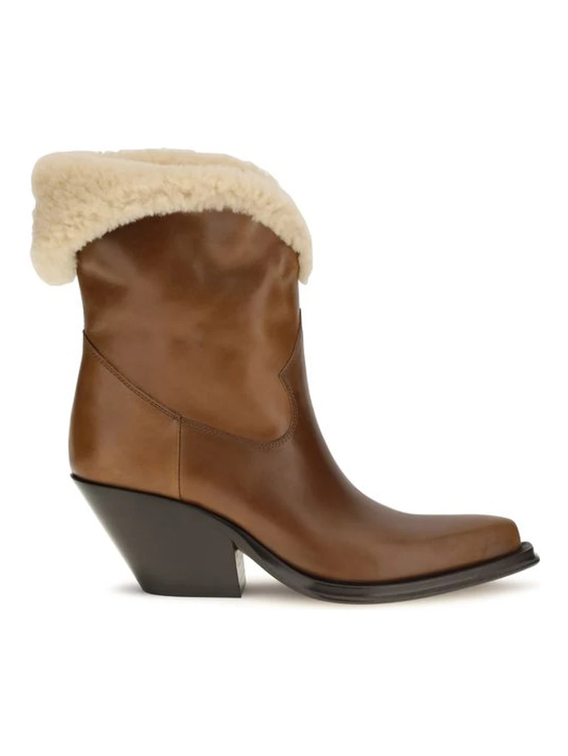 Brown Calf Leather Bos Taurus Ankle Boots