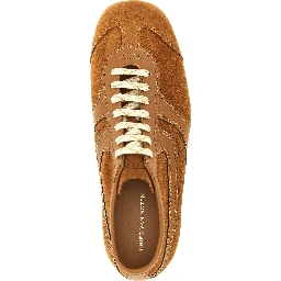 Beige Calfskin Low Top Sneakers