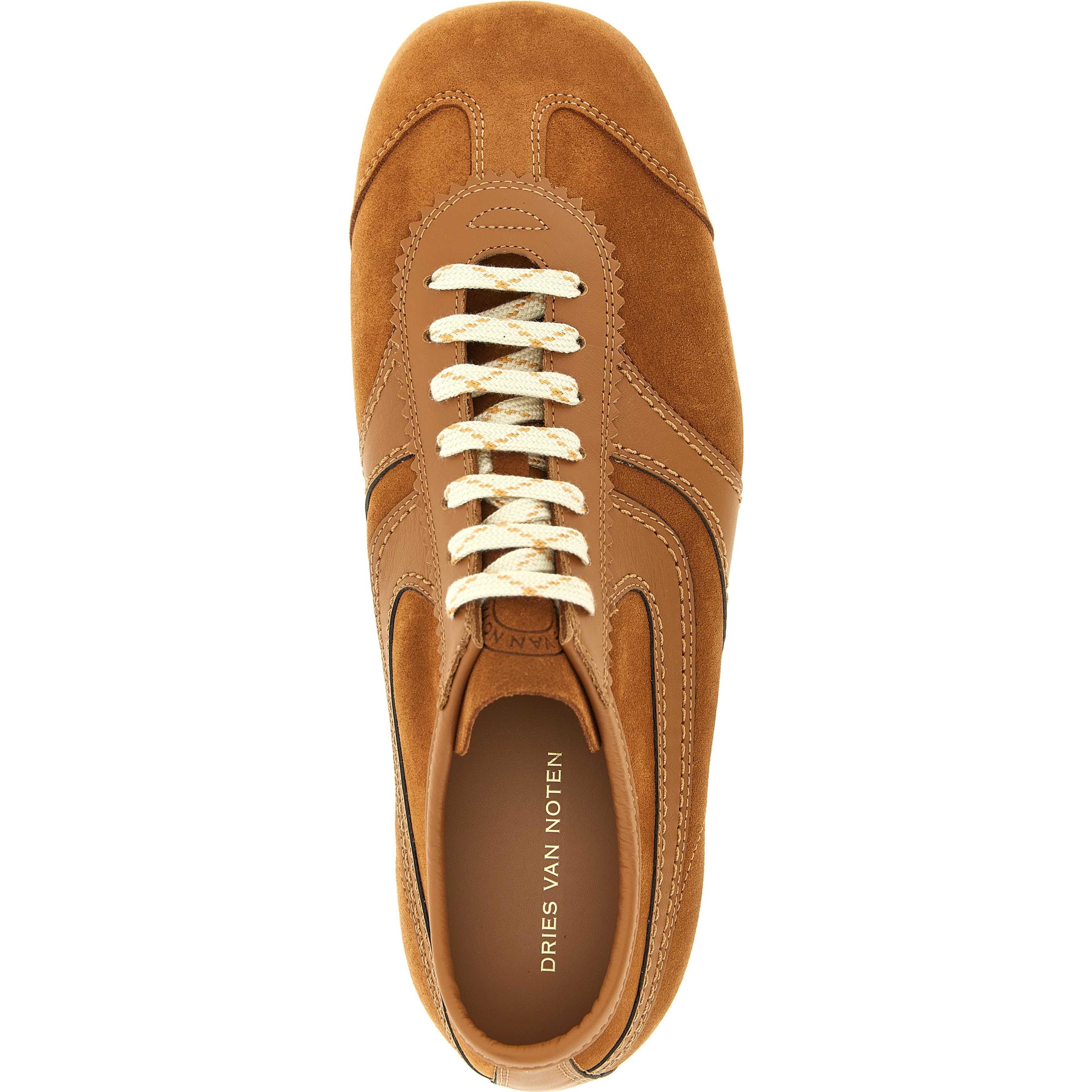 Beige Calfskin Low Top Sneakers