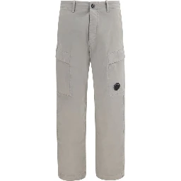 Gray Cotton Cargo Pants