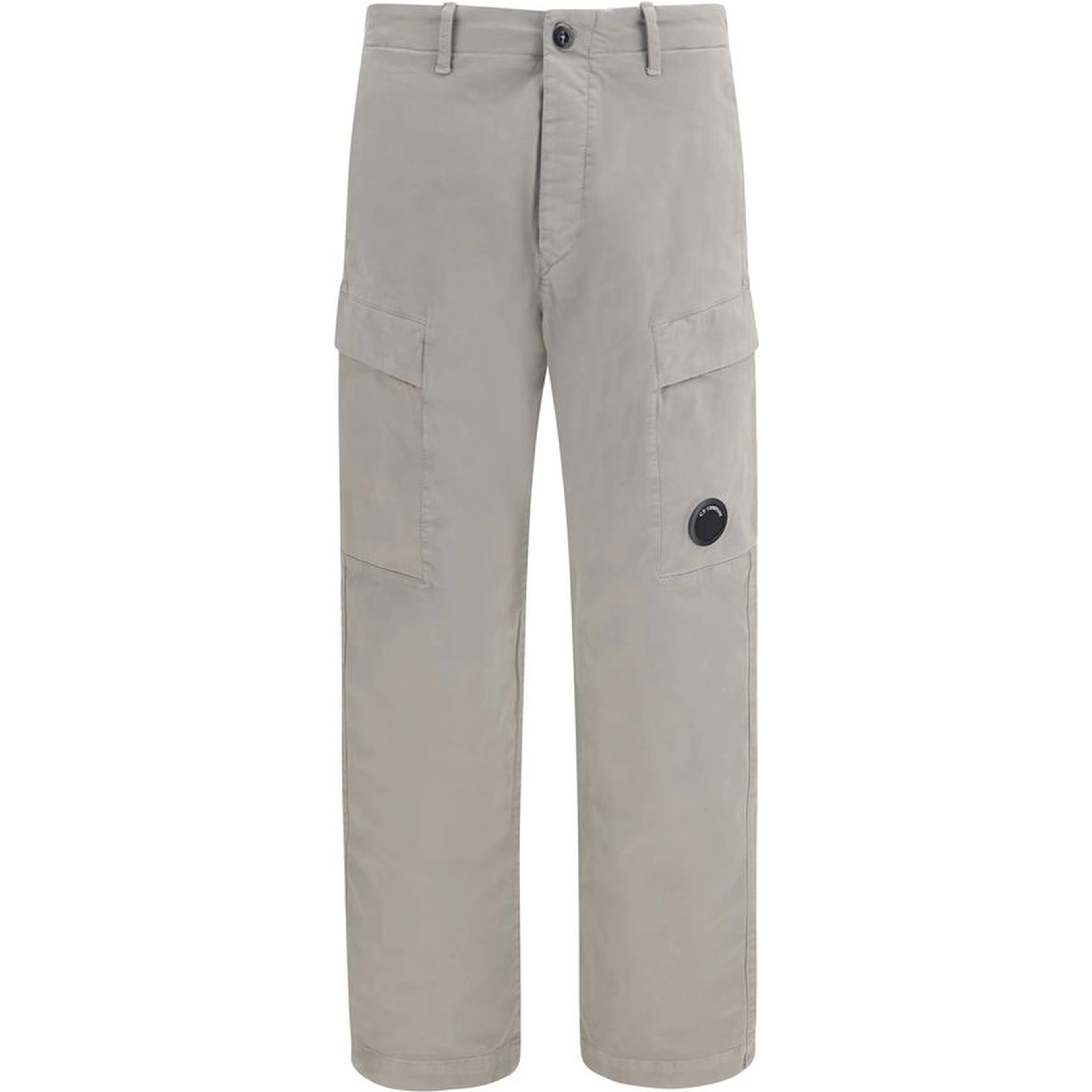 Gray Cotton Cargo Pants