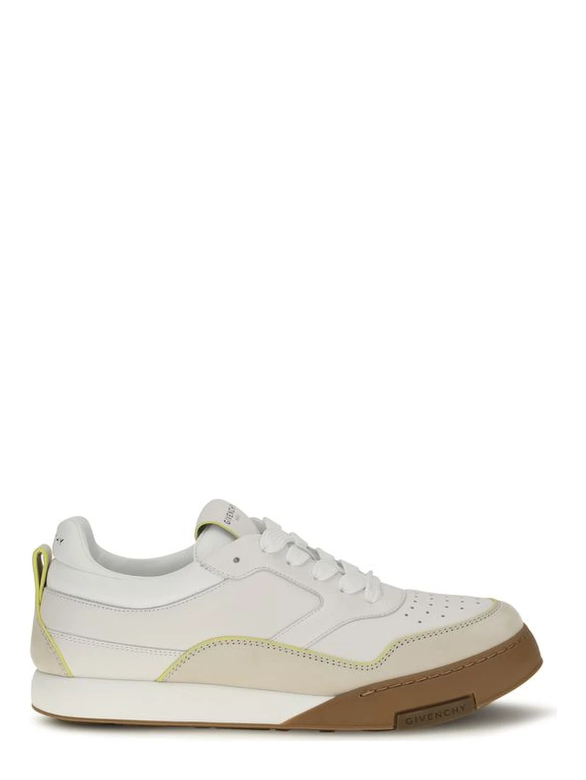 White Calf Leather Bos Taurus Low Top Sneakers