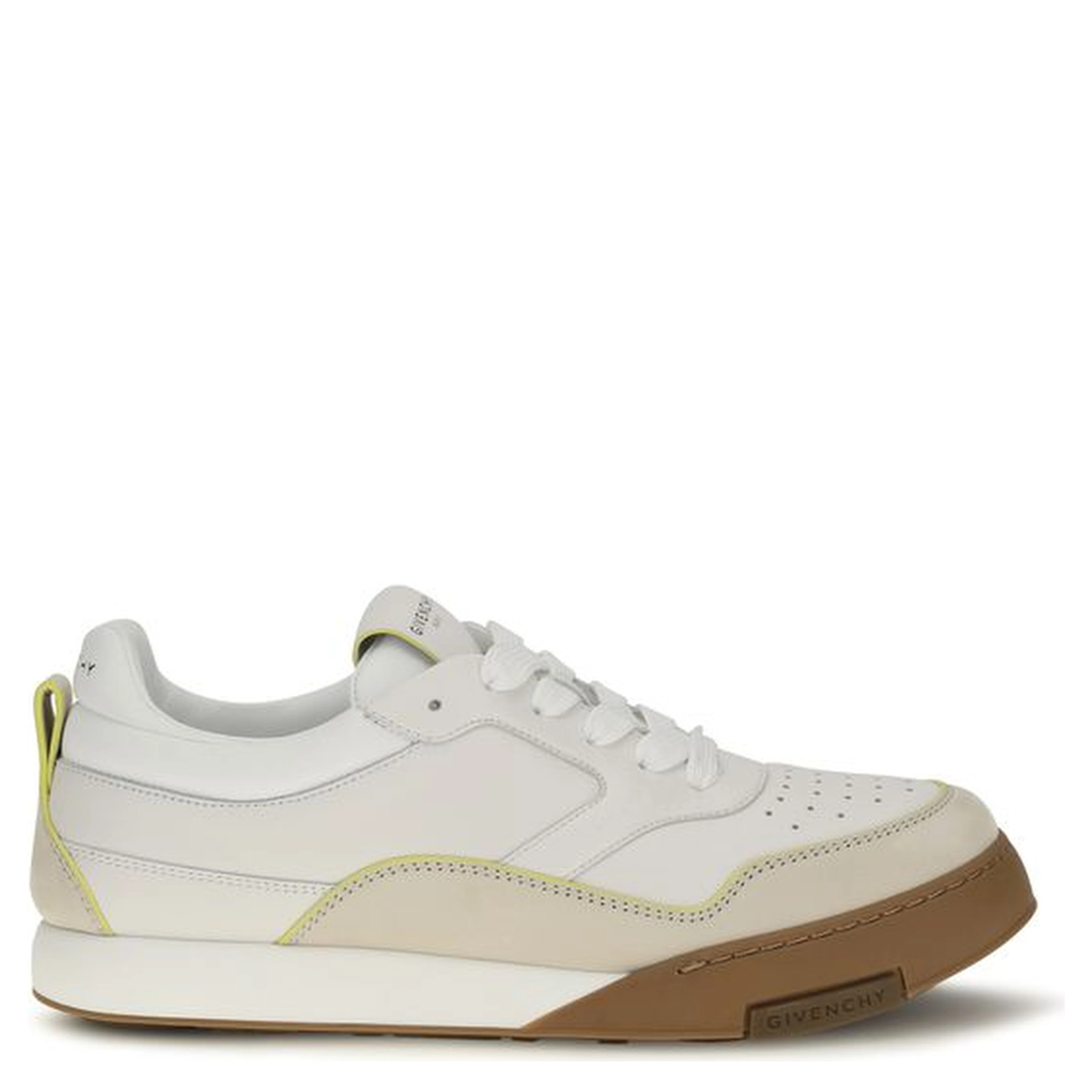 White Calf Leather Bos Taurus Low Top Sneakers