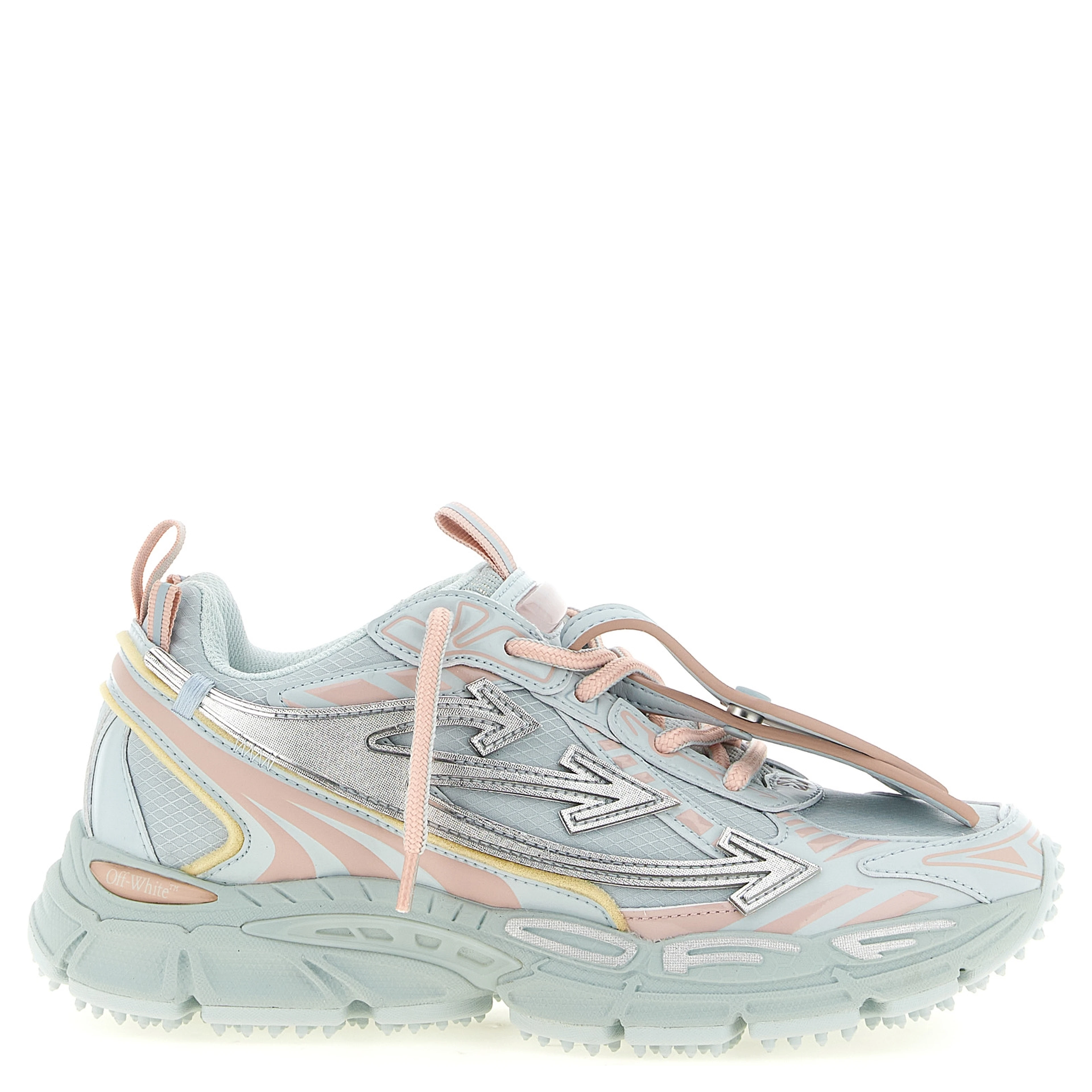 Blue Polyethylene Athletic Sneakers