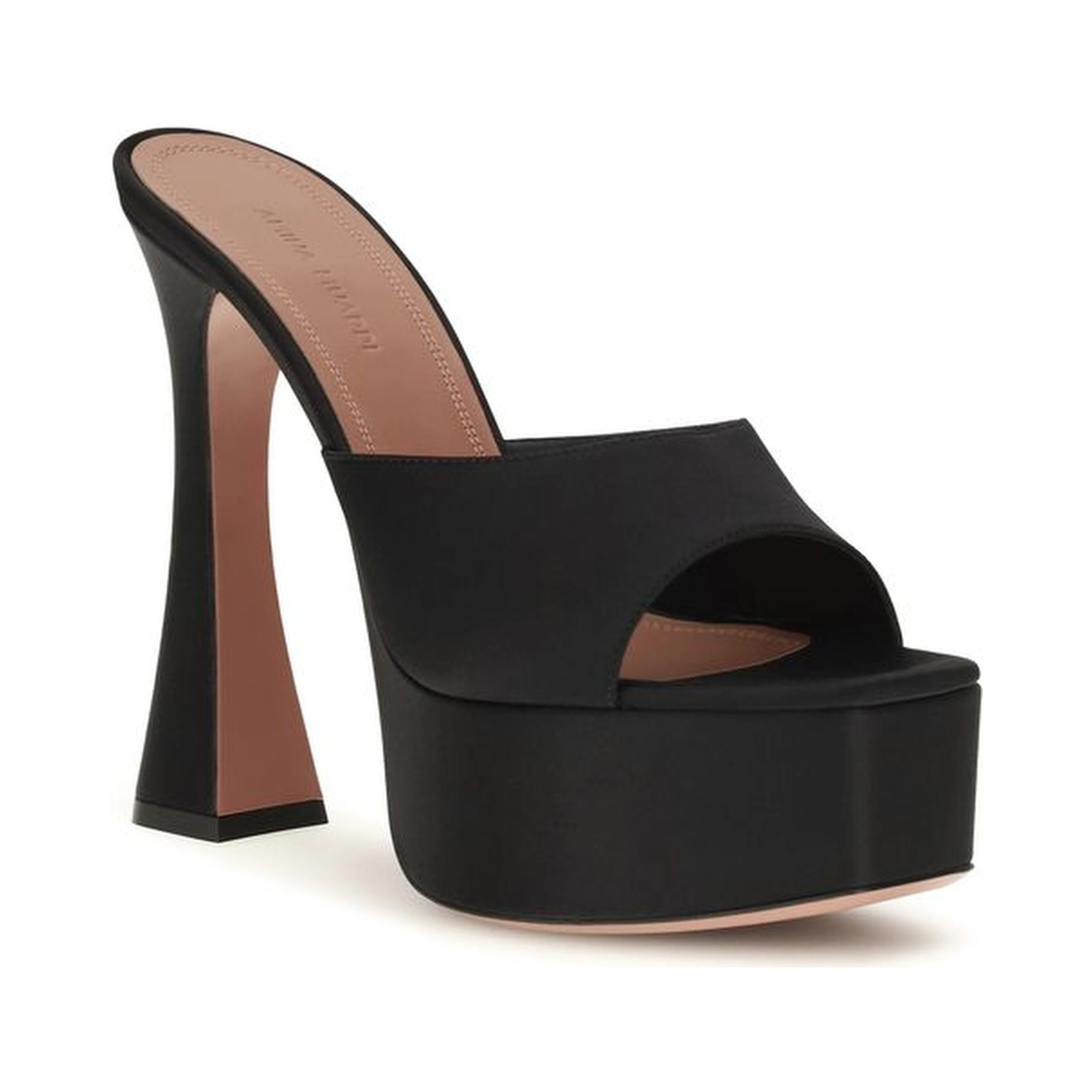 Black Calf Leather Bos Taurus Platform Sandals