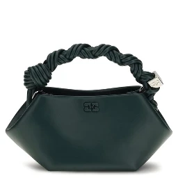 Bicolor Recycled Leather Shoulder Bag