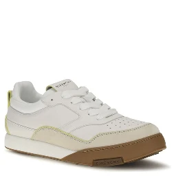 White Calf Leather Bos Taurus Low Top Sneakers