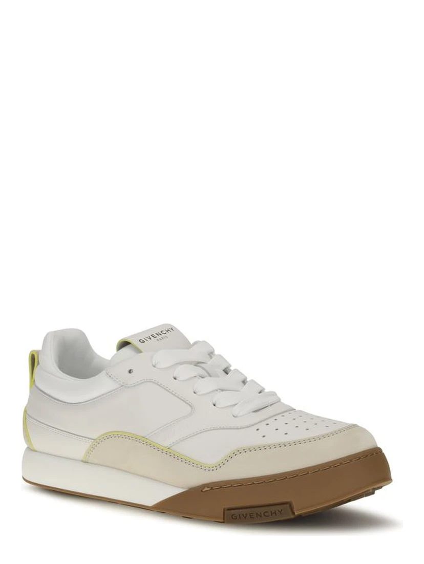 White Calf Leather Bos Taurus Low Top Sneakers