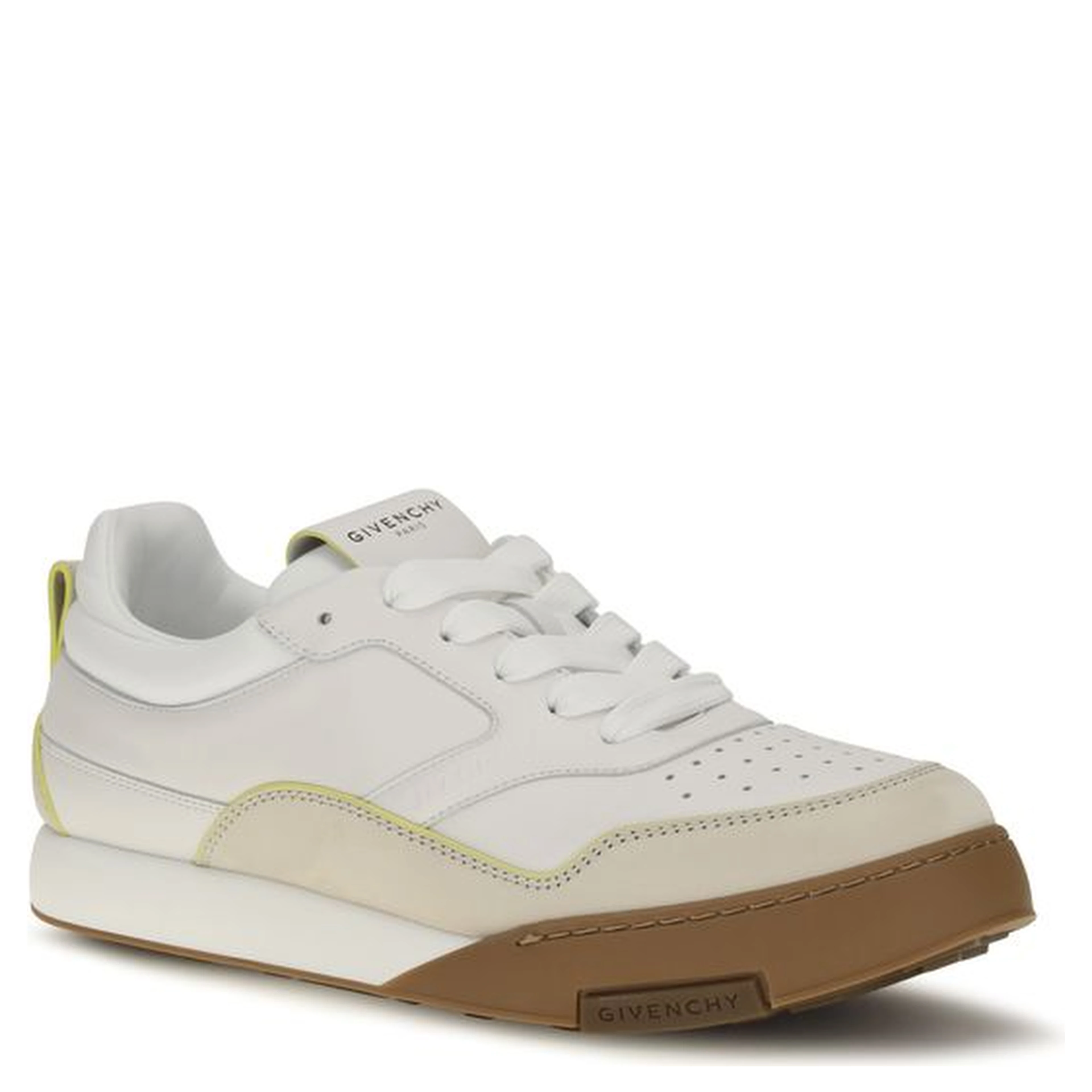 White Calf Leather Bos Taurus Low Top Sneakers