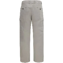 Gray Cotton Cargo Pants