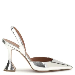 Silver Calf Leather Bos Taurus High Heel Pumps